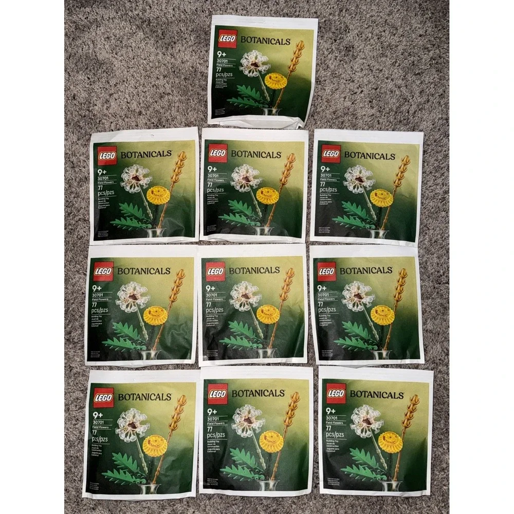 Lot Of 10 LEGO Botanicals Field Flowers 77pc Building Set 30701 Party Favors NIP
